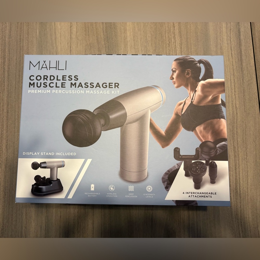 Opened* MAHLI Cordless Muscle Massager Premium Percussion Massage Kit